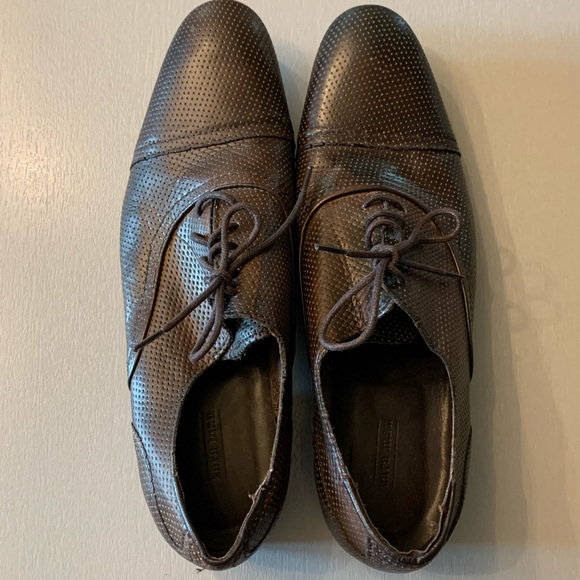 Brown lace-up men’s Zara dress shoes
